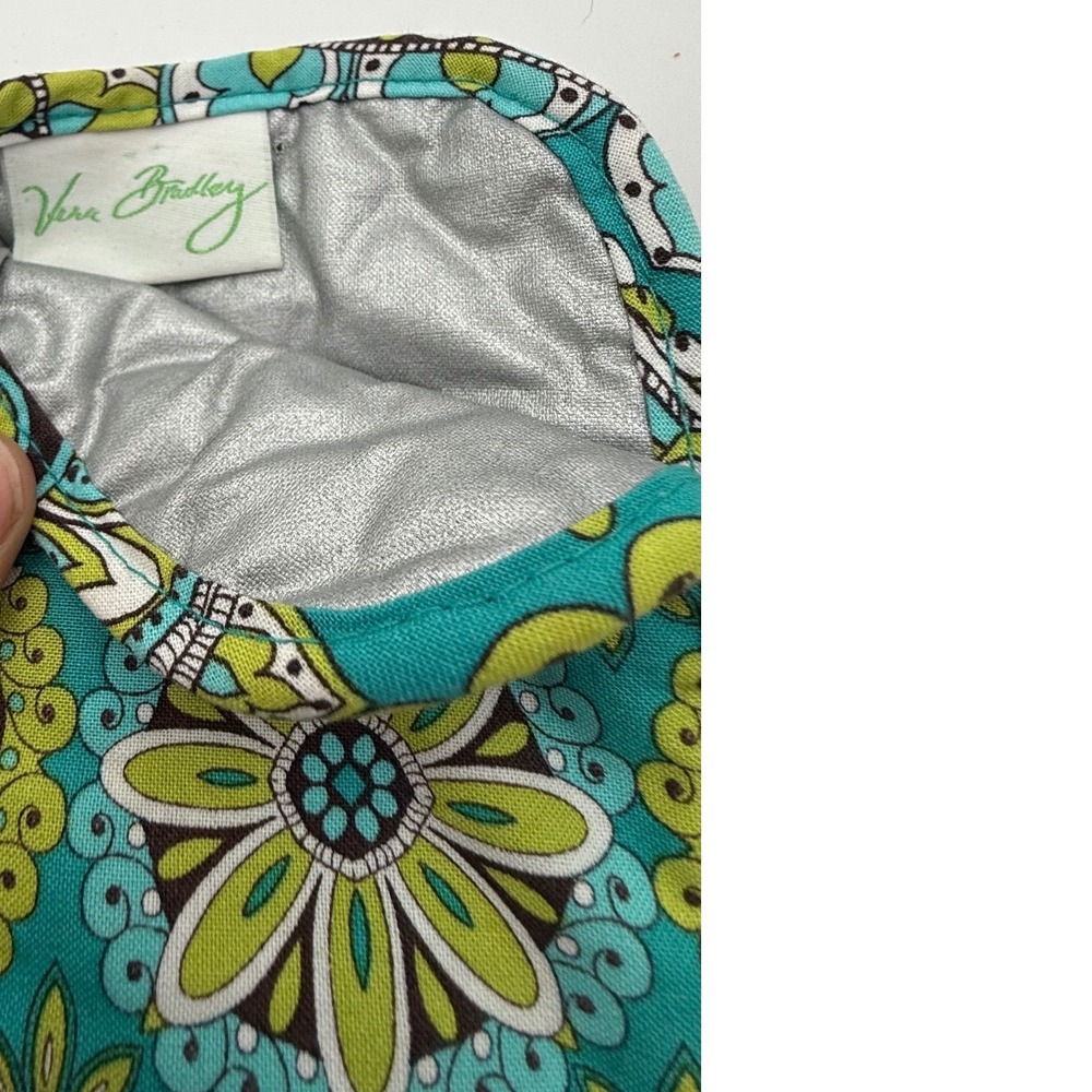 Vera Bradley Quilted Cotton Curling Iron Cover Teal Green‎ Floral Paisley USA - Picture 4 of 6